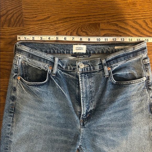 Citizens of Humanity Isola premium vintage cropped raw hem jeans size 30 - Picture 5 of 12